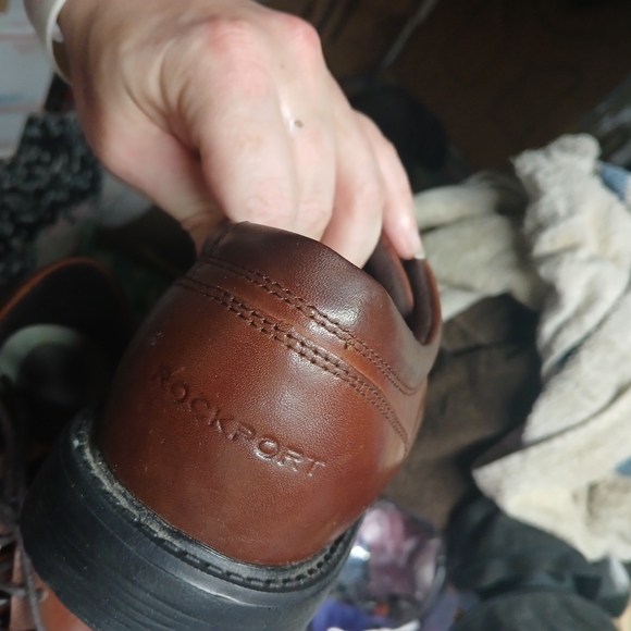 Rockport Brown Leather Lace-Up Oxfords for Men main image 7